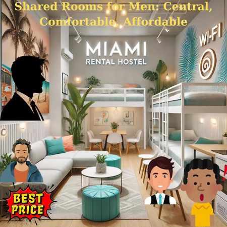 203 Miami Shared Rooms For Men Central Comfortable, Affordable Bagian luar foto